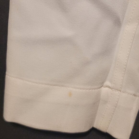 Vintage US Navy Enlisted Dress Jumper Cracker Jack White 42R Patches NMCB 5 - Picture 3 of 11